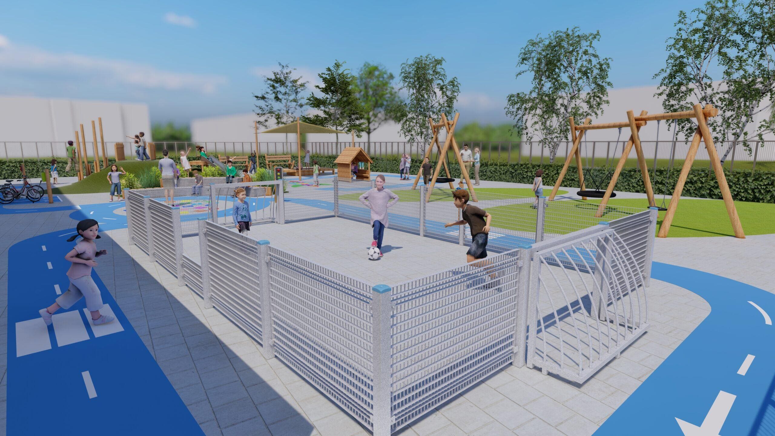 Nieuw schoolplein voor speciaal onderwijs de Startbaan in Gouda