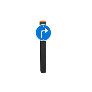 Verkehrszeichen - 209 vorgeschriebene Fahrtrichtung (rechts) BBIE004.12B