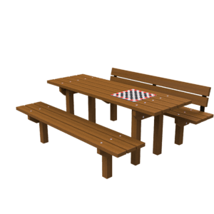 BOERbois Limoges picnic set with chess & checkers PKNE103.512