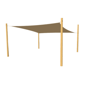 Shade cloth with posts PKNEROB.009