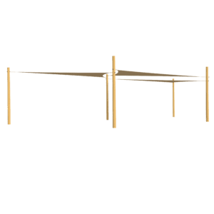 Shade cloth with posts PKNEROB.010