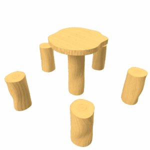 Peuterzitjes + tafel PST.000.219