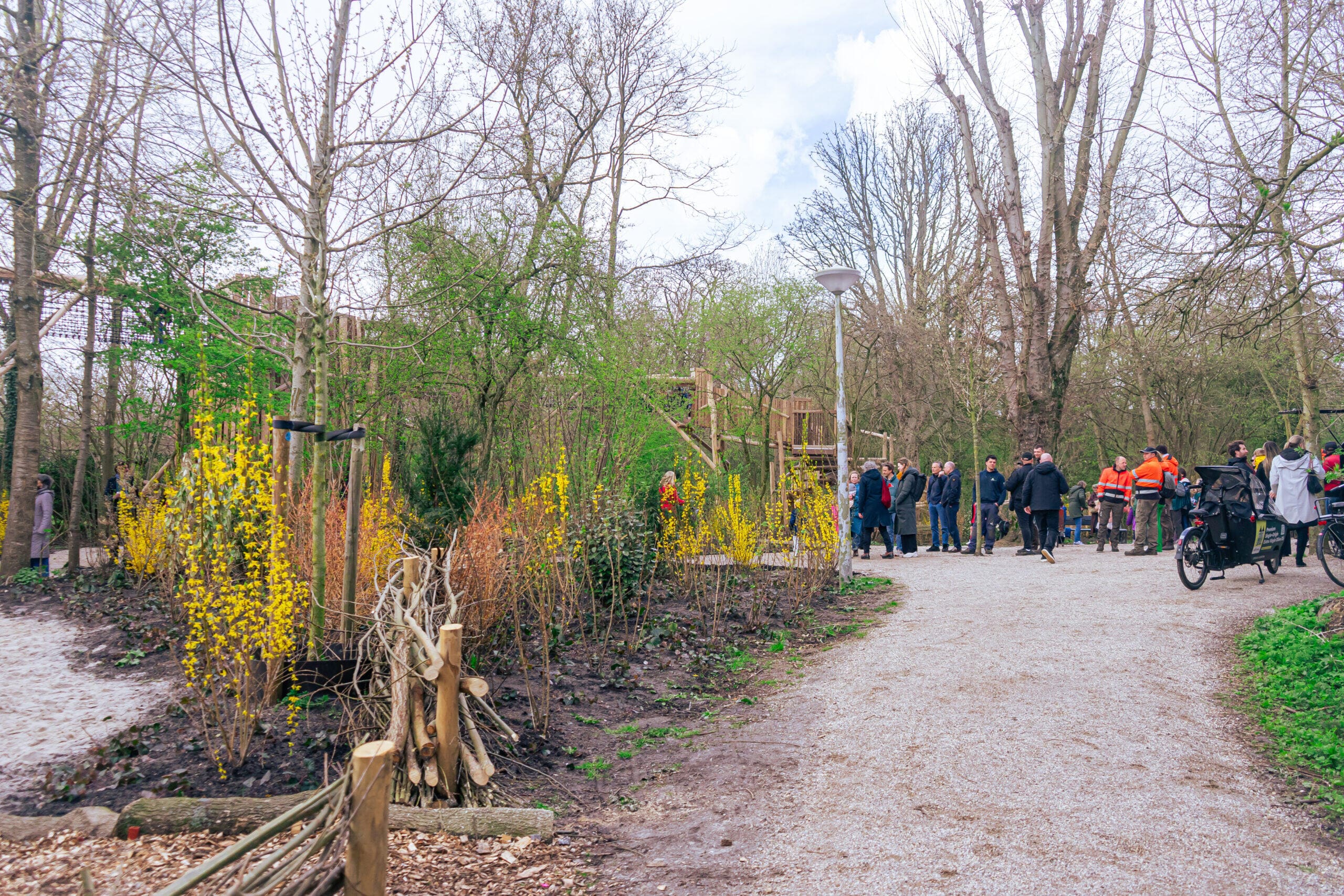 Nieuw klauterpad in het Vondelpark, Amsterdam