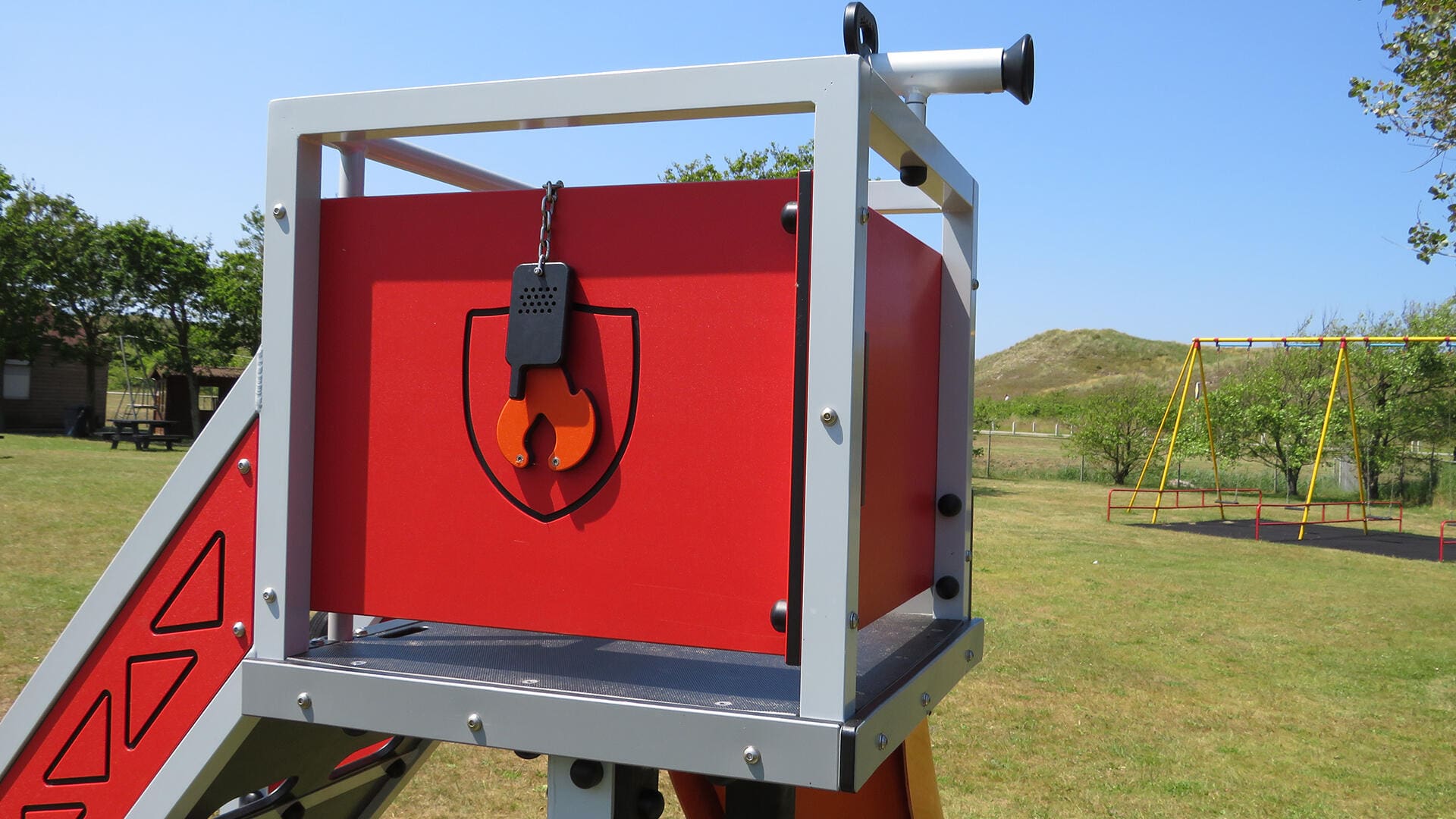 New play equipment at public playground