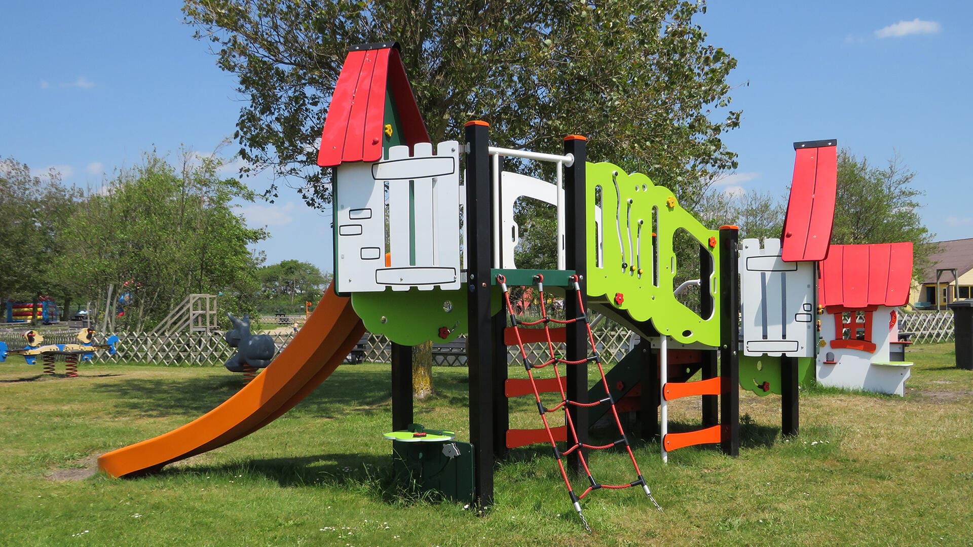 New play equipment at public playground